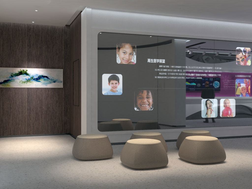 泓信生物企業(yè)數(shù)字展館設(shè)計效果圖-液晶拼接屏