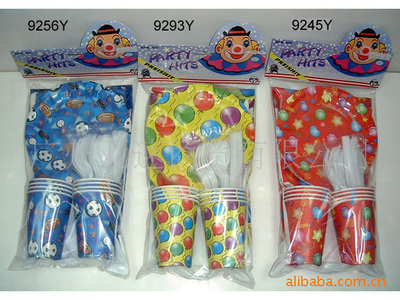 【工廠直銷派對紙杯紙碟餐巾產品套裝,歡迎咨詢訂做】價格,廠家,圖片,其他節慶婚慶用品,廣州亞速商貿-