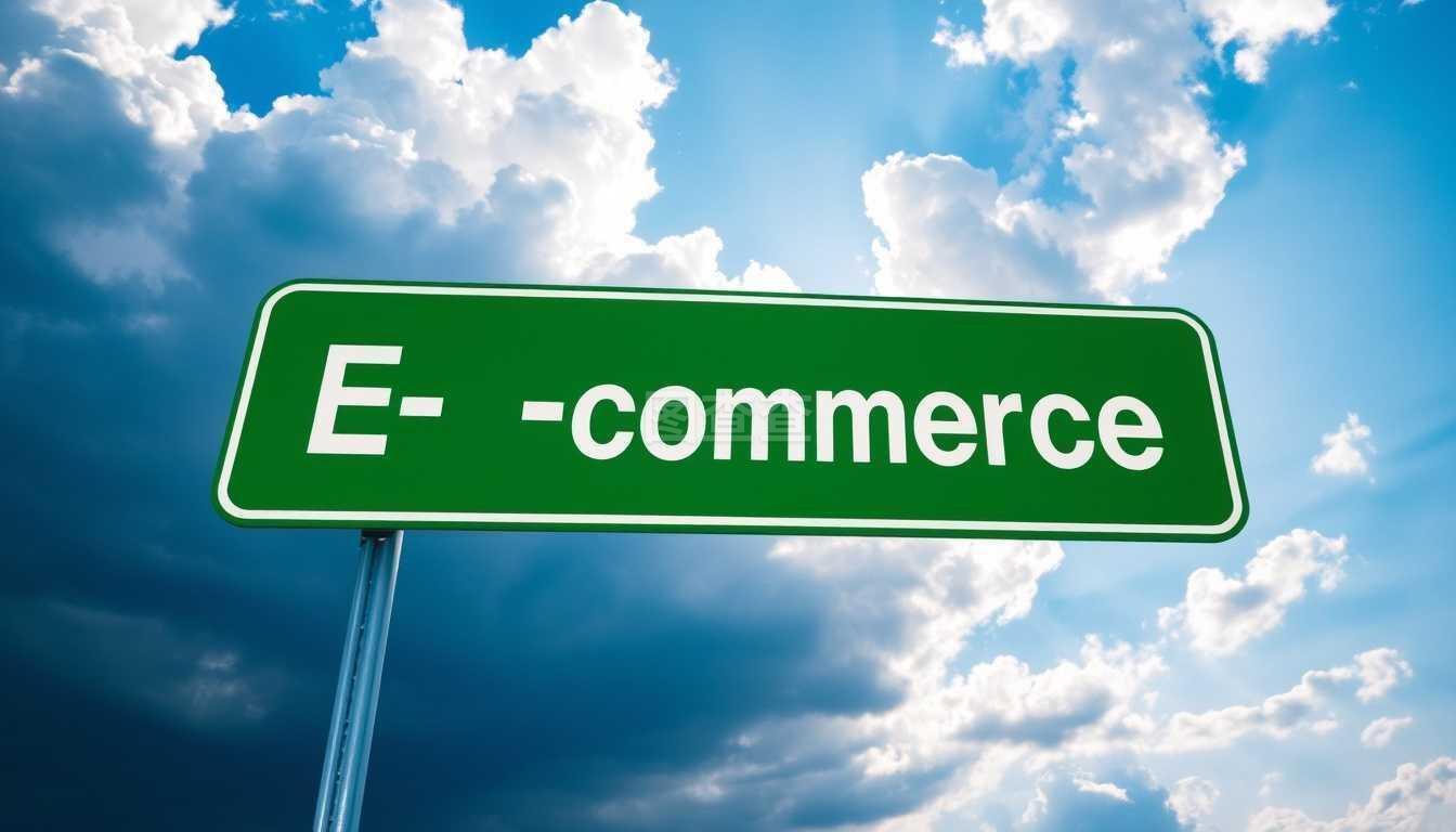 電子商貿綠色道路標志